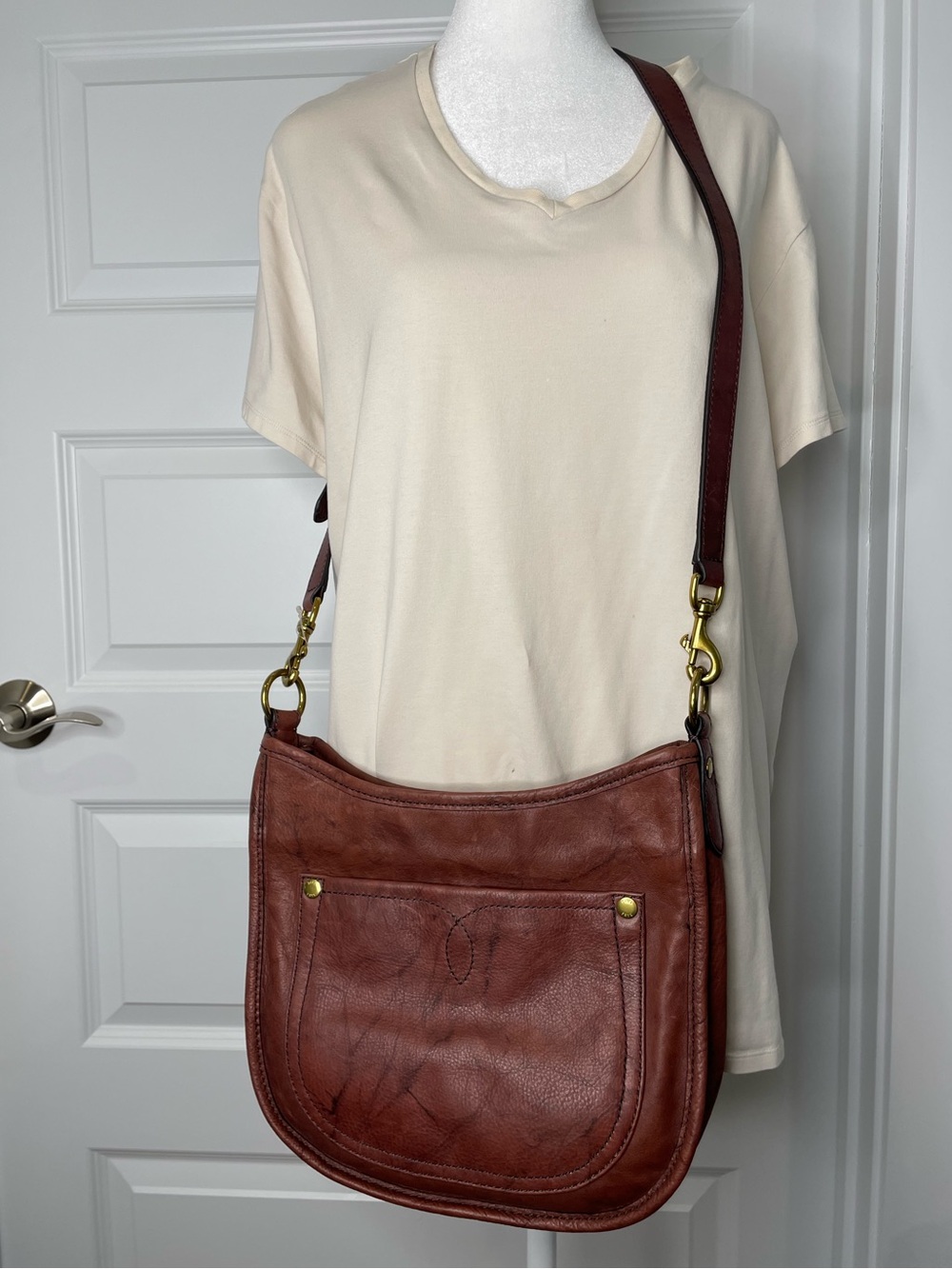 Frye Brown with Black Detail Crossbody Shoulder Bag - NWTS